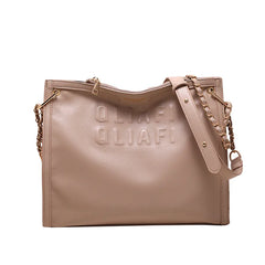 Women's Chain Crossbody Bag Flap Tote Winter PU Leather Handbag