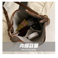 Women's Chain Crossbody Bag Flap Tote Winter PU Leather Handbag