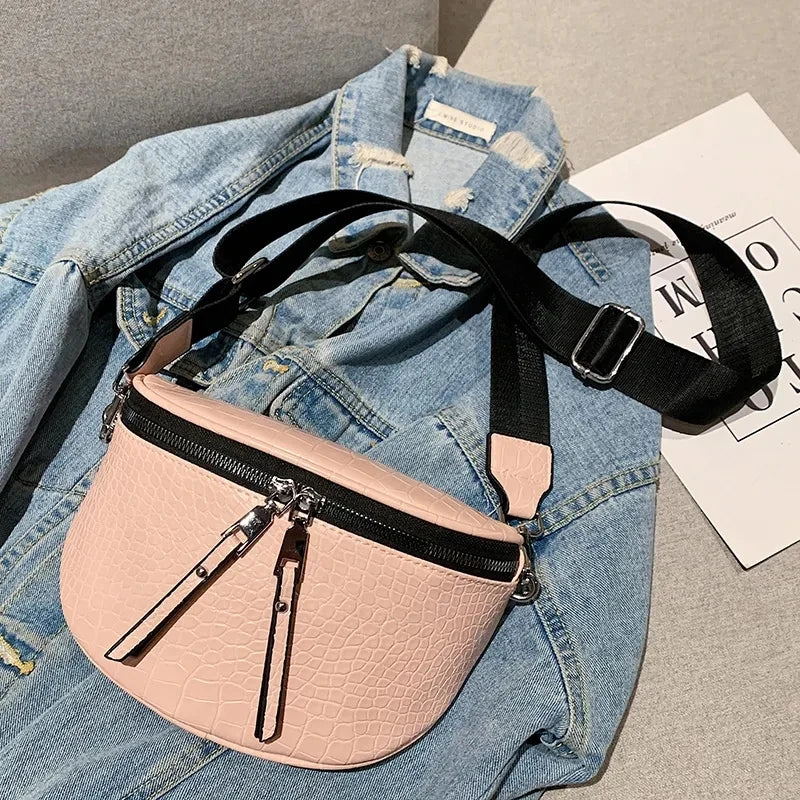 Saddle Women's Chest Bag High Crossbody Bags Female Chain Handbag