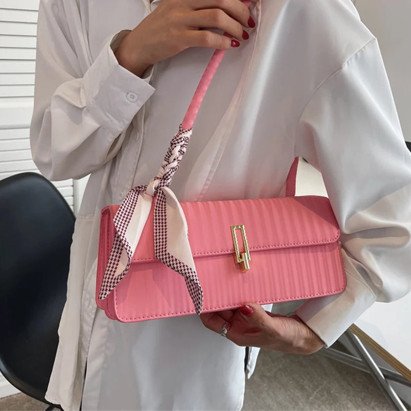 Shoulder Bag Summer Women Texture Pu Leather Underarm Bags All-match Handbags