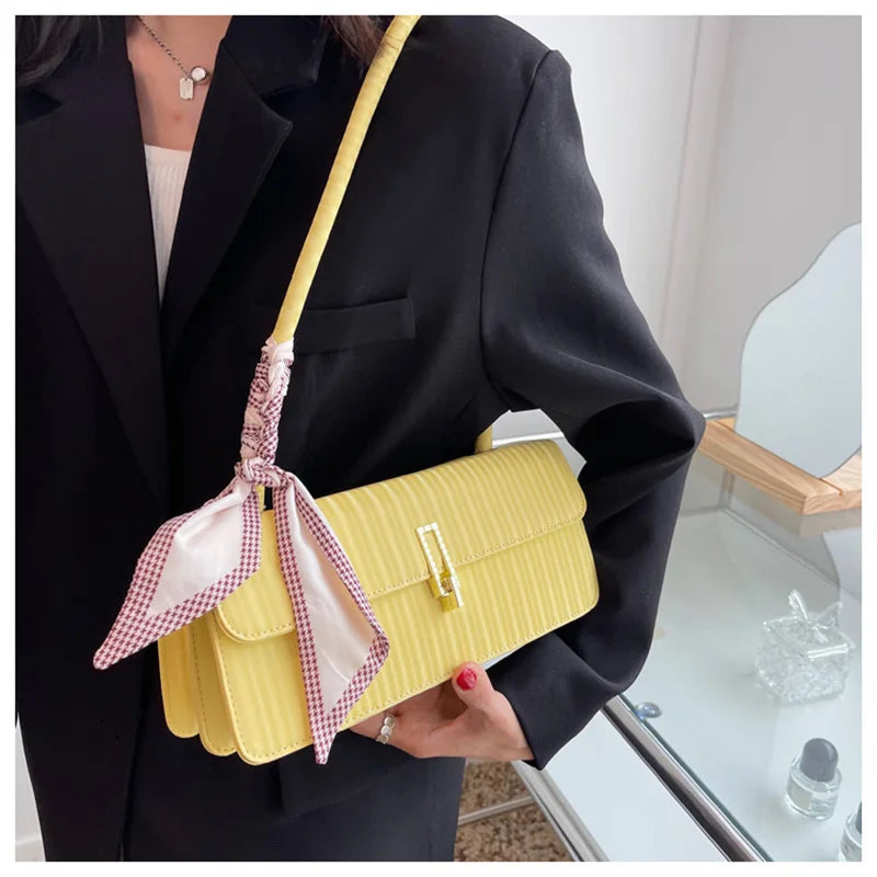 Shoulder Bag Summer Women Texture Pu Leather Underarm Bags All-match Handbags