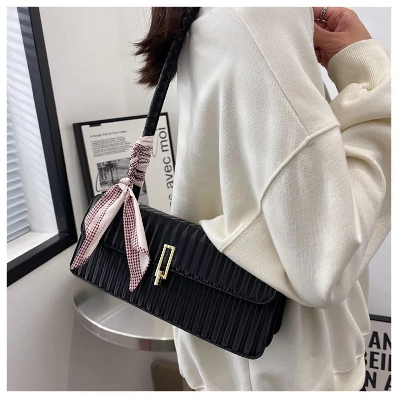 Shoulder Bag Summer Women Texture Pu Leather Underarm Bags All-match Handbags