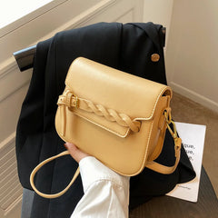 Women's Shoulder Bag PU Leather Crossbody Handbag Flap Candy Color