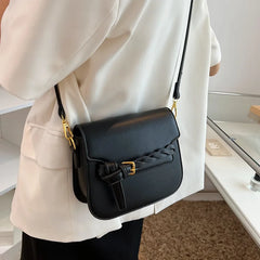 Women's Shoulder Bag PU Leather Crossbody Handbag Flap Candy Color