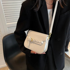 Women's Shoulder Bag PU Leather Crossbody Handbag Flap Candy Color