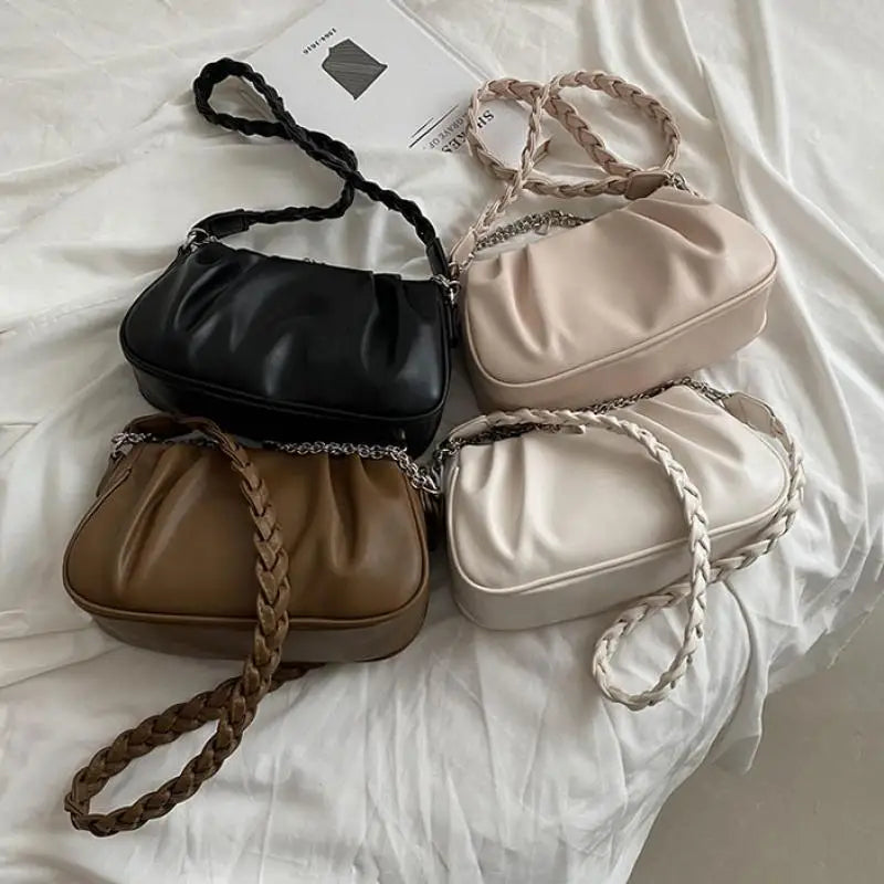 Summer Chain Crossbody Bag Solid Small Flap Women's Handbag