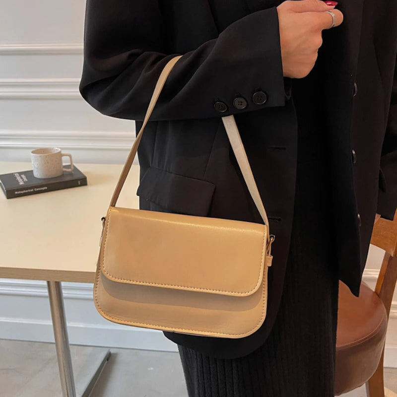 Small Shoulder Crossbody Bag for Ladies Pu Leather High Woman Messenger Handbag