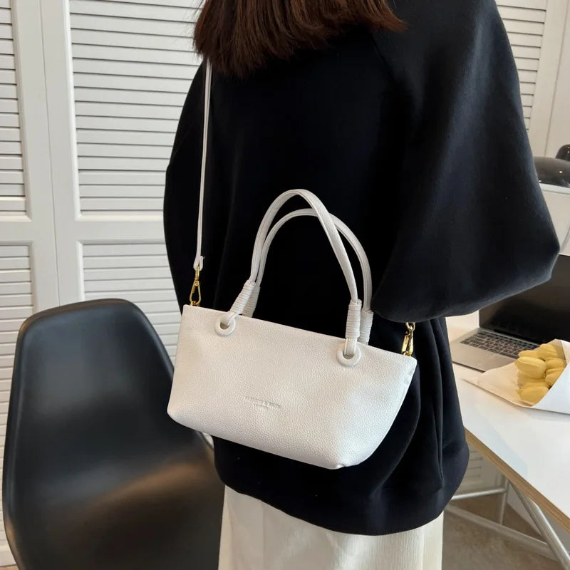 Summer Crossbody Tote Handbags Solid Color Shoulder Bag for Women