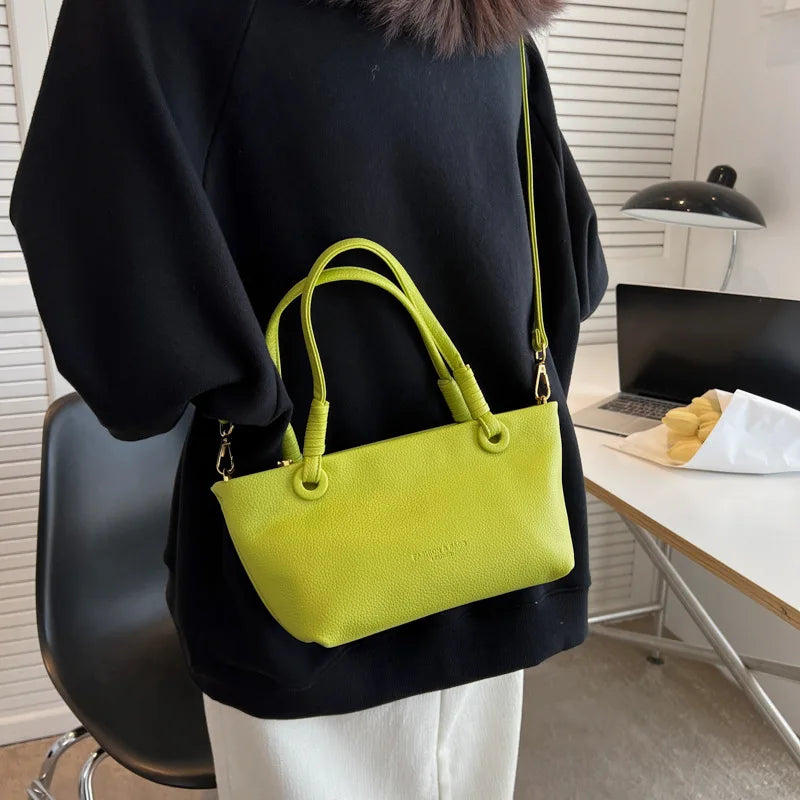 Summer Crossbody Tote Handbags Solid Color Shoulder Bag for Women