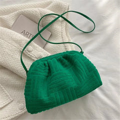 Towel Fabric Cloud Bag Acrylic Chains Women Handbag