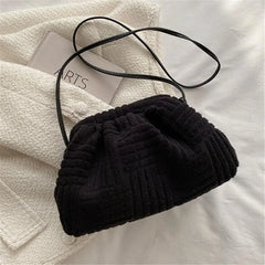 Towel Fabric Cloud Bag Acrylic Chains Women Handbag