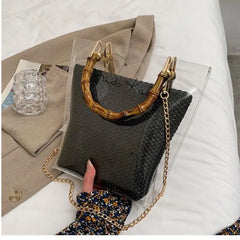 Transparent Women's Shoulder Bags Large Capacity PVC Handbags