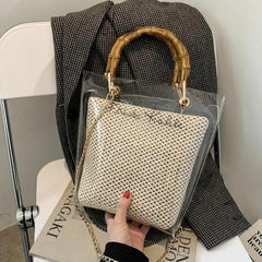 Transparent Women's Shoulder Bags Large Capacity PVC Handbags