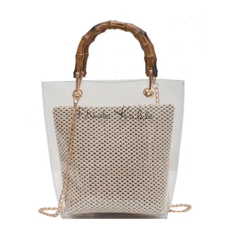 Transparent Women's Shoulder Bags Large Capacity PVC Handbags