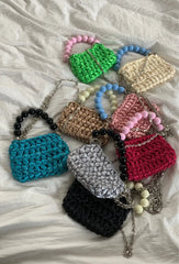 Weave Beading Chain Crossbody Bag Winter