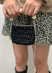 Weave Beading Chain Crossbody Bag Winter