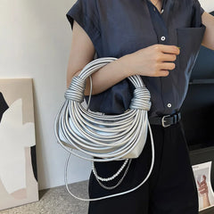 Wire Bundle Weaving Shoulder Bag for Women Ladies Handbags