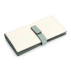 Top Cowhide Leather Women Long Wallet Purse