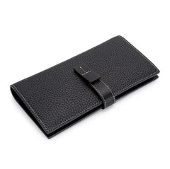 Top Cowhide Leather Women Long Wallet Purse