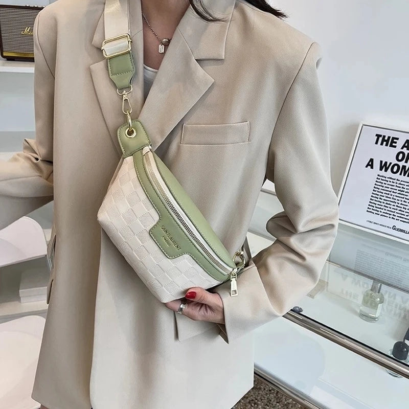 Women Leather Fanny Pack Waist Bag Crossbody Handbag