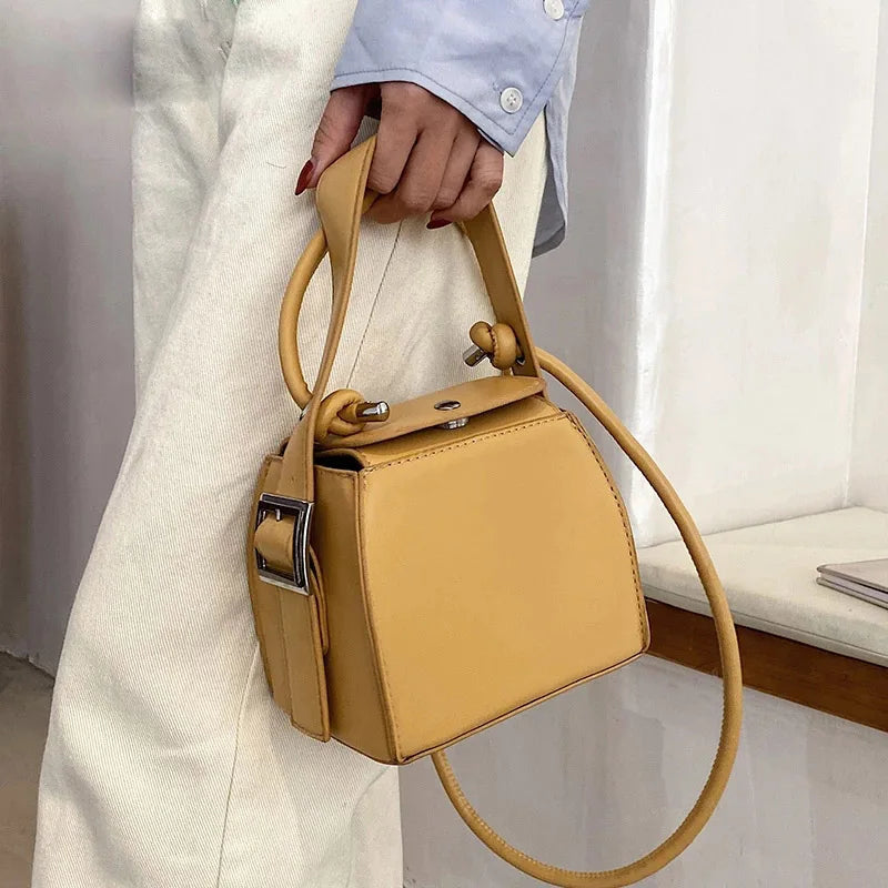 Women PU Leather Handbag Shoulder Messenger Bag Small Clutch Purse Totes