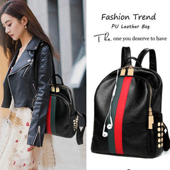Women Travel Backpack Soft PU Leather School Backpack