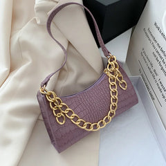 Crocodile Pattern Shoulder Bag Underarm Bag Fashionable Niche