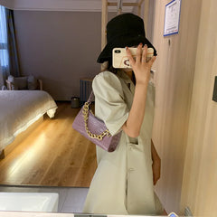 Crocodile Pattern Shoulder Bag Underarm Bag Fashionable Niche