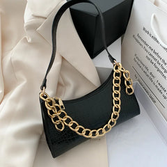 Crocodile Pattern Shoulder Bag Underarm Bag Fashionable Niche