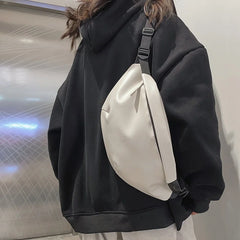 Women's Fanny Pack High PU Leather Waist Bag Casual Shoulder Chest Bags