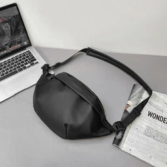 Women's Fanny Pack High PU Leather Waist Bag Casual Shoulder Chest Bags