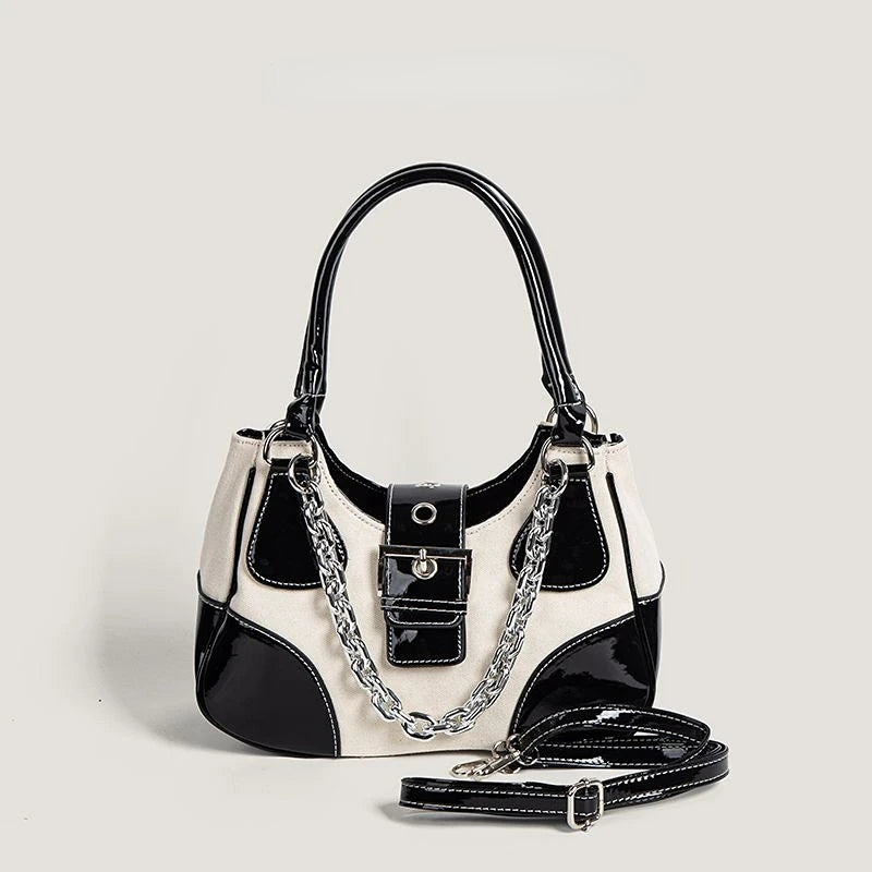 Canvas Chain Shoulder Crossbody Bags Women Tote Purse Handbags