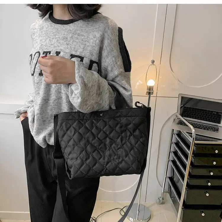 Quilted Sac Nylon Shoulder Crossbody Bag Casual Tote Handbag