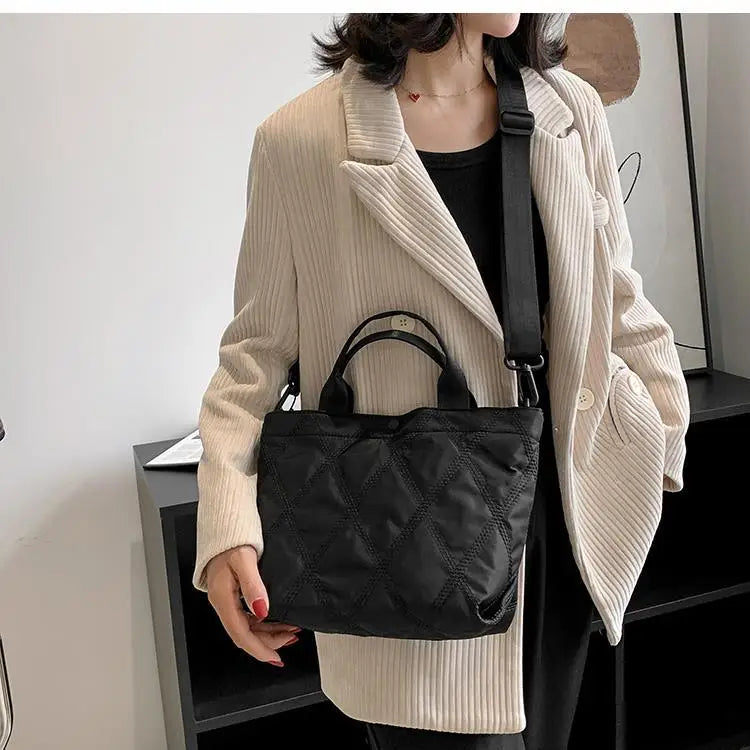 Quilted Sac Nylon Shoulder Crossbody Bag Casual Tote Handbag