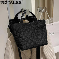 Quilted Sac Nylon Shoulder Crossbody Bag Casual Tote Handbag