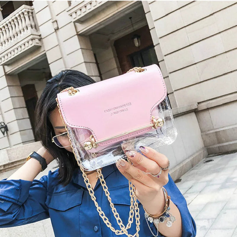 Square PU Leather Messenger Bag
