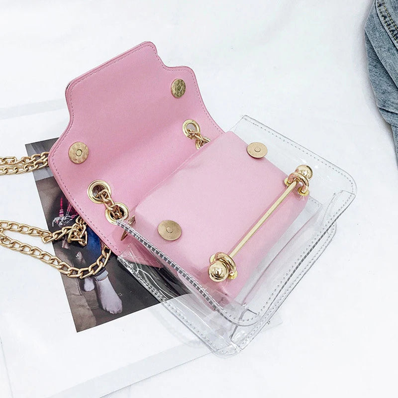 Square PU Leather Messenger Bag