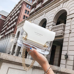 Square PU Leather Messenger Bag