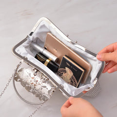 Rhinestone Crystal Evening Clutch Crossbody Bag