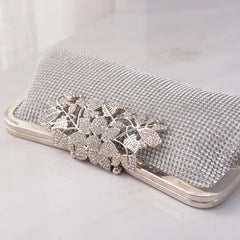 Rhinestone Crystal Evening Clutch Crossbody Bag