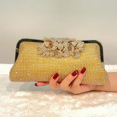 Rhinestone Crystal Evening Clutch Crossbody Bag