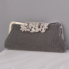 Rhinestone Crystal Evening Clutch Crossbody Bag