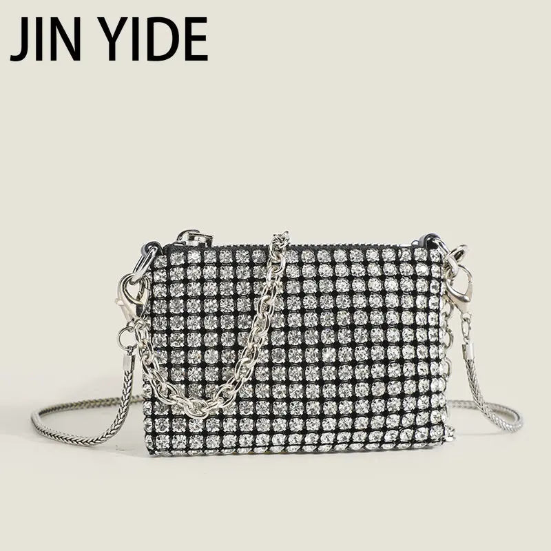 Shinny Rhinestones Crossbody Bag Crystal Mesh Small Shoulder Purse