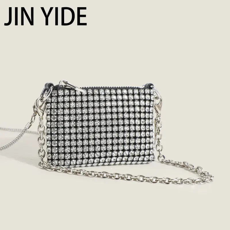 Shinny Rhinestones Crossbody Bag Crystal Mesh Small Shoulder Purse