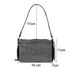 Diamonds Shoulder Hobo Bag Women Handbag Shinny Rhinestone Crossbody Bag