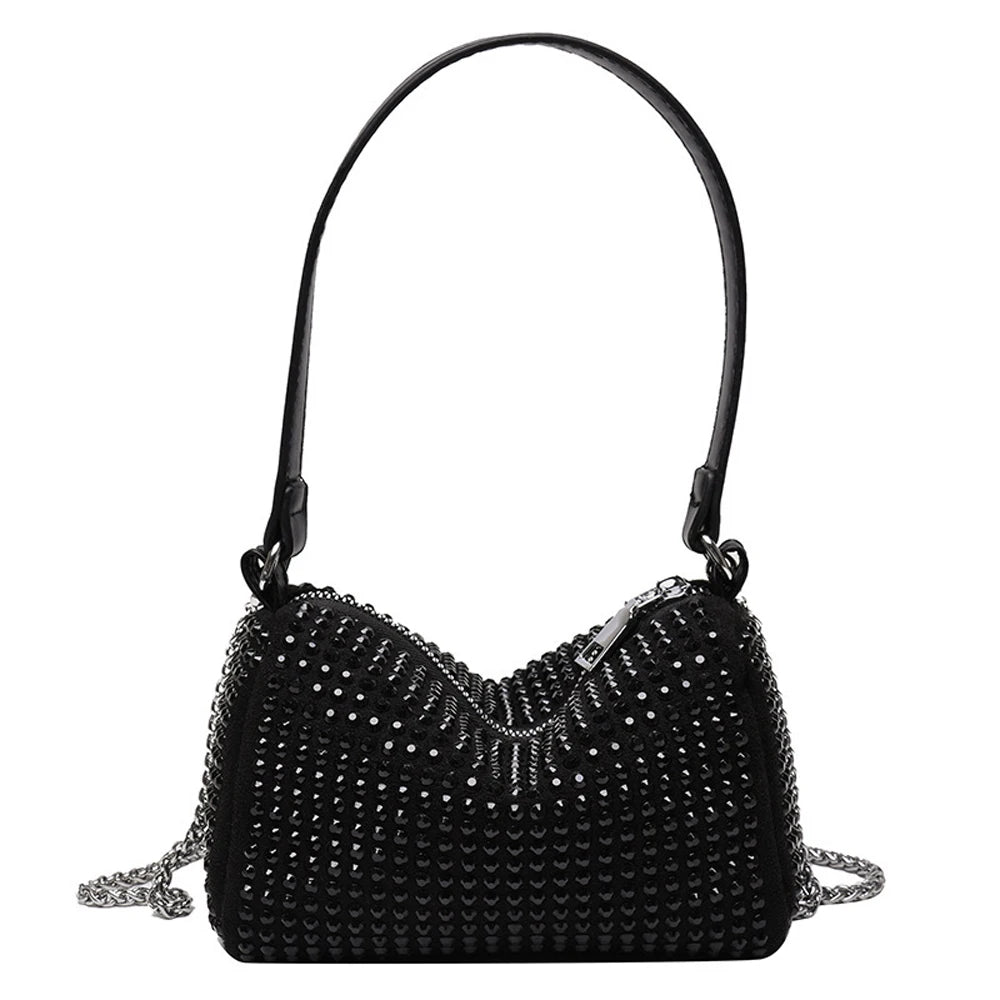 Diamonds Shoulder Hobo Bag Women Handbag Shinny Rhinestone Crossbody Bag
