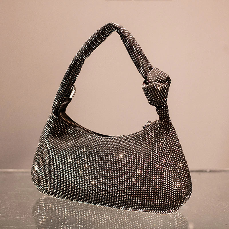 Diamonds Women Shoulder Bags Handbags Baguettes Shape Messenger Bag