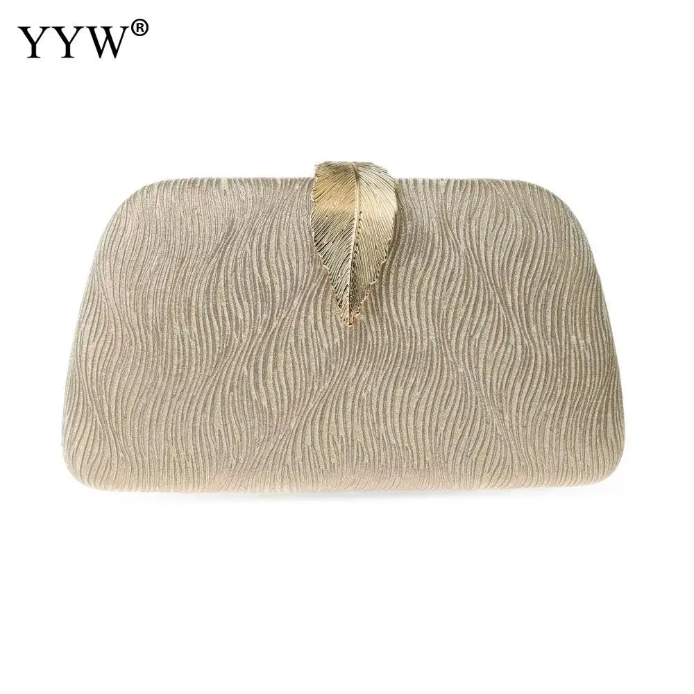 Small Clutch Purses for Women Wedding Evening Party Handbags Leaves Clasp