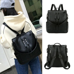 Women PU Leather Backpacks Shoulder Bags Large Capacity School Bag