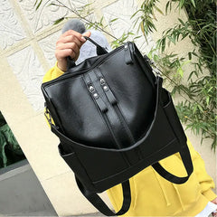Women PU Leather Backpacks Shoulder Bags Large Capacity School Bag